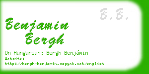 benjamin bergh business card