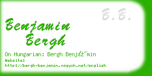 benjamin bergh business card